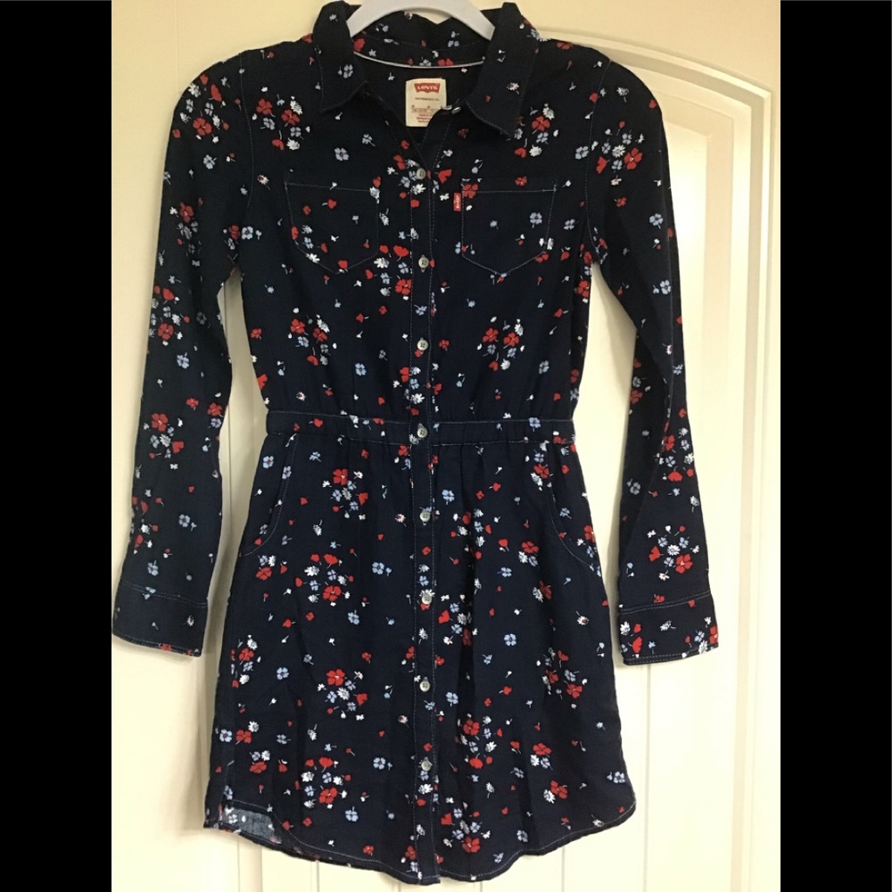 Cute girls Levi’s red white and blue dress